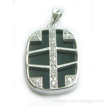 925 sterling silver pendant with agate